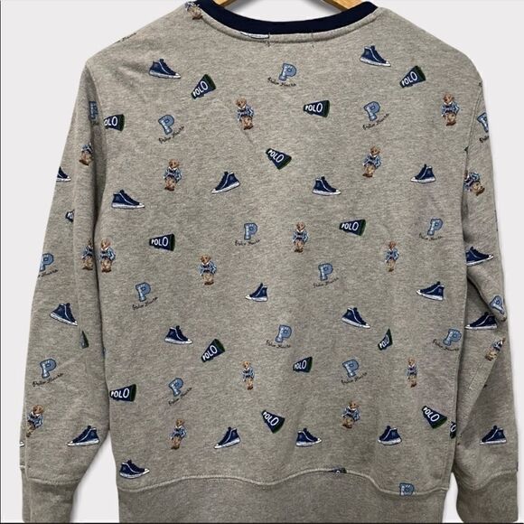 POLO RALPH LAUREN QUILTON BEAR LOGO SWEATSHIRT SIZE MEDIUM BOYS (10-12YO) - Picture 2 of 2